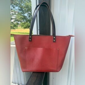 Portland Leather BNNU “Lobster” large zippered tote.
